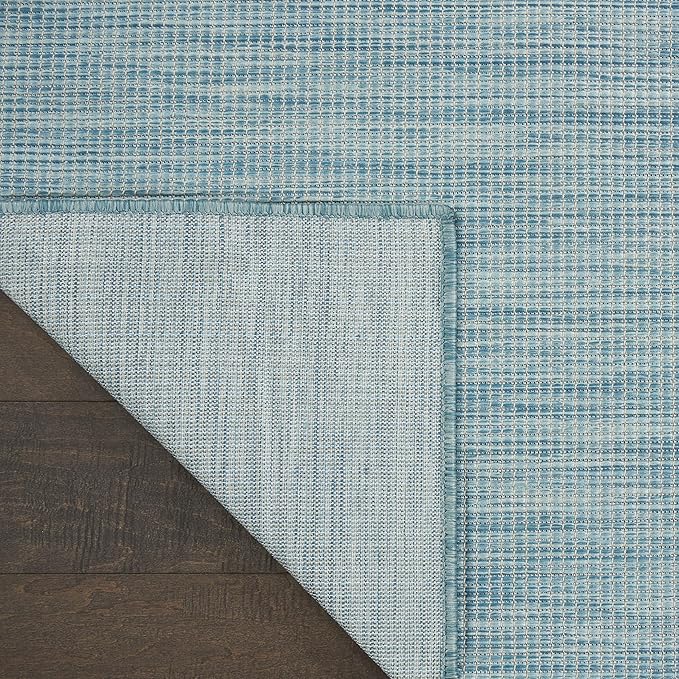 Nourison Positano Aqua 2' x 6' Area Rug Easy Clean, Non Shedding, Bed Room, Living Room, Dining Room, Kitchen (6' Runner)-VerdiqueGarden