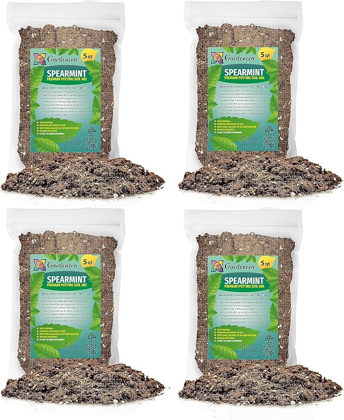 Spearmint Plant Potting Mix - Unlock Robust Growth and Invigorating Scent with Our High-Performance Formula - 20 Quart-VerdiqueGarden