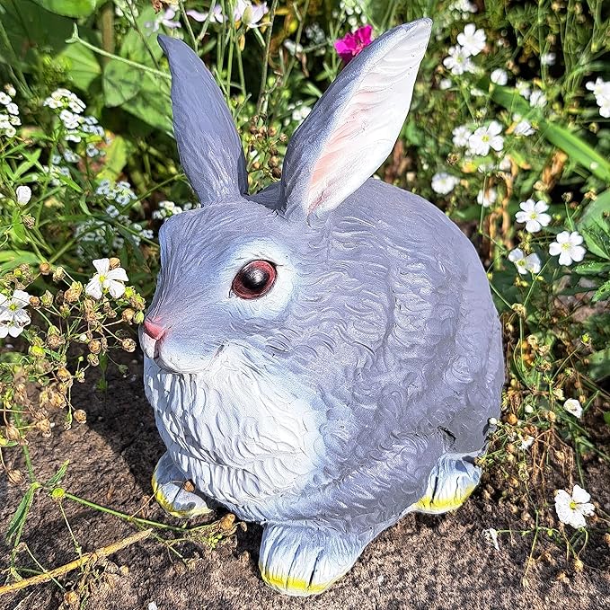 Stocky Bunny Garden Statue - Outdoor Key Hider for Garden, Porch or Patio - Magnetic Cover Key Hider-VerdiqueGarden