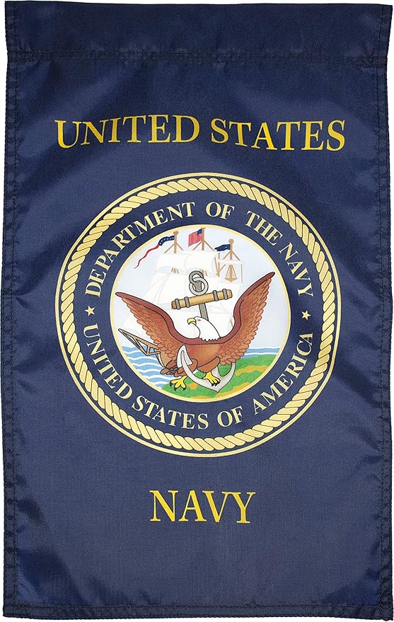 FlagSource U.S. Navy Nylon Garden Flag, Made in The USA, 18x12"-VerdiqueGarden