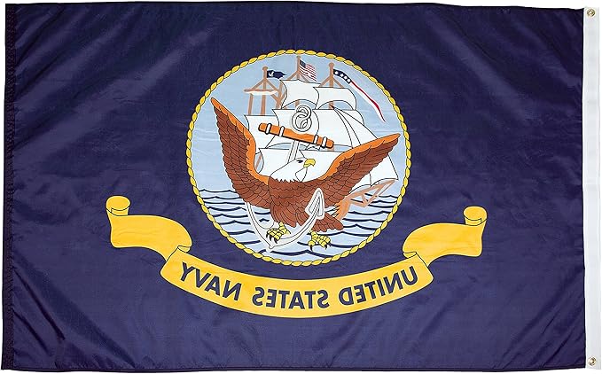FlagSource U.S. Navy Nylon Military Flag, Made in The USA, 3x5'-VerdiqueGarden