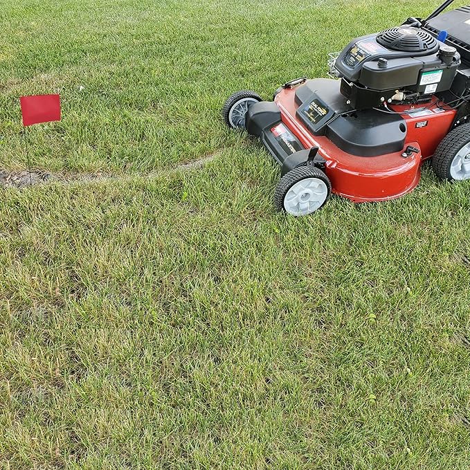 Red Marking Flags 1000 Pack - 4x5x15 Inch Red Flags for Yard - Markers For Lawn, Irrigation, Landscaping, Survey & Sprinkler Head Marking-VerdiqueGarden