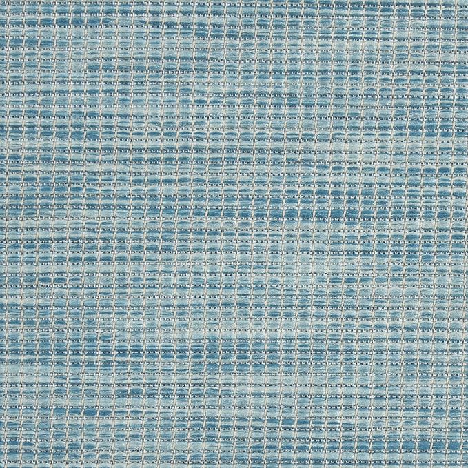 Nourison Positano Aqua 2' x 6' Area Rug Easy Clean, Non Shedding, Bed Room, Living Room, Dining Room, Kitchen (6' Runner)-VerdiqueGarden
