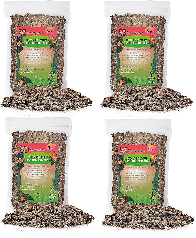 Ixora Plant Potting Mix - Unlock Robust Growth and Stunning Flowers with Our High-Performance Formula - 20 Quart-VerdiqueGarden