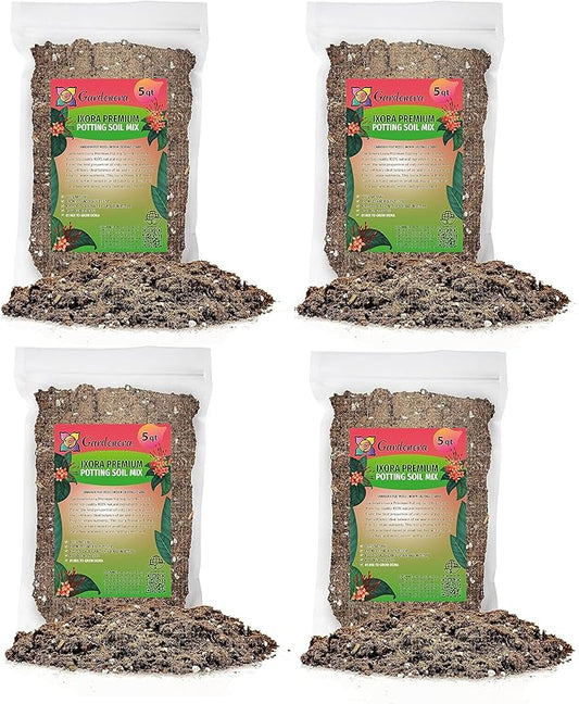 Ixora Plant Potting Mix - Unlock Robust Growth and Stunning Flowers with Our High-Performance Formula - 20 Quart-VerdiqueGarden