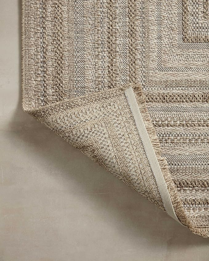 Loloi Dawn Collection Indoor/Outdoor DAW-01 Natural 2'-3" x 10'-0" Runner Rug-VerdiqueGarden