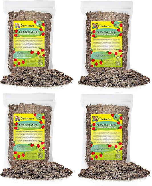 Barbados Cherry Plant Potting Mix - Unlock Robust Growth and Zesty Fruits with Our High-Performance Formula - 20 Quart-VerdiqueGarden