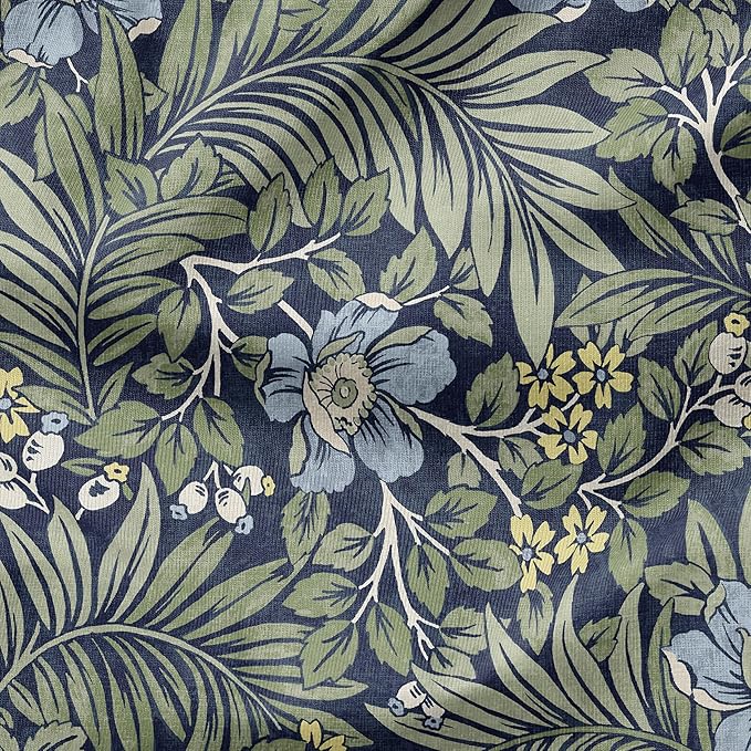 Arden Indoor/Outdoor Foam Seat Pad, 2 Pack, 17 x 16, Patio Cushion, Water Repellent, Fade Resistant, Foam Cushion Sapphire Morrison Floral-VerdiqueGarden