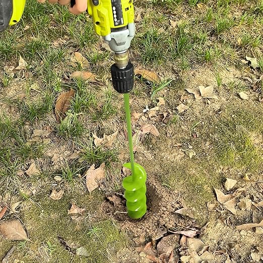 TCBWFY 3x24 Inch Auger Drill Bit for Planting,Easy Planter Garden Auger for Bulbs, Bedding Plants & Post Holes - Compatible with 3/8" Hex Drive-VerdiqueGarden